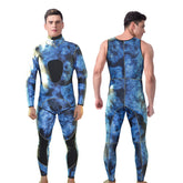 2-Pieces Hooded Wetsuit Suit 3mm Neoprene Diving Top +Diving Vest